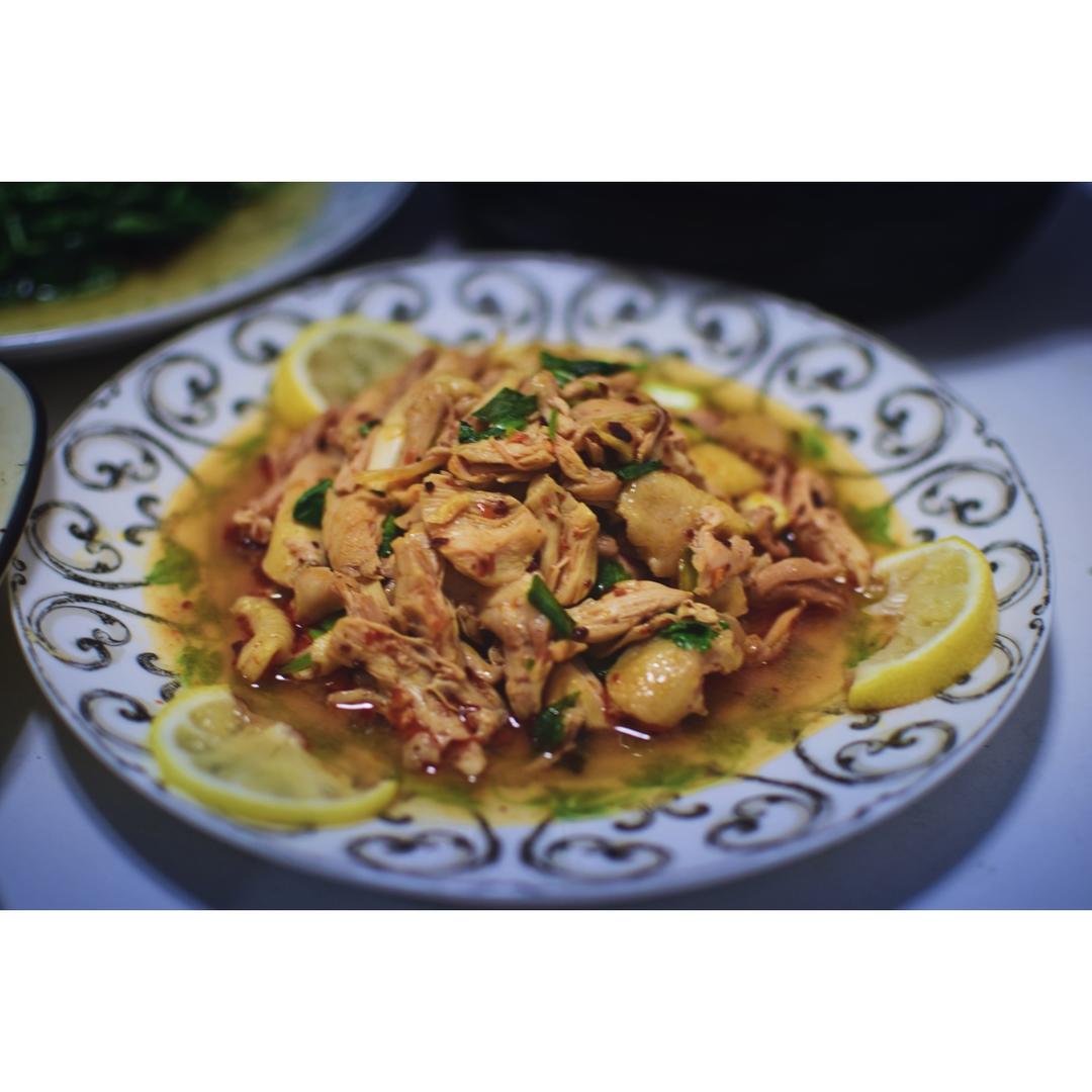 薄荷柠香手撕鸡