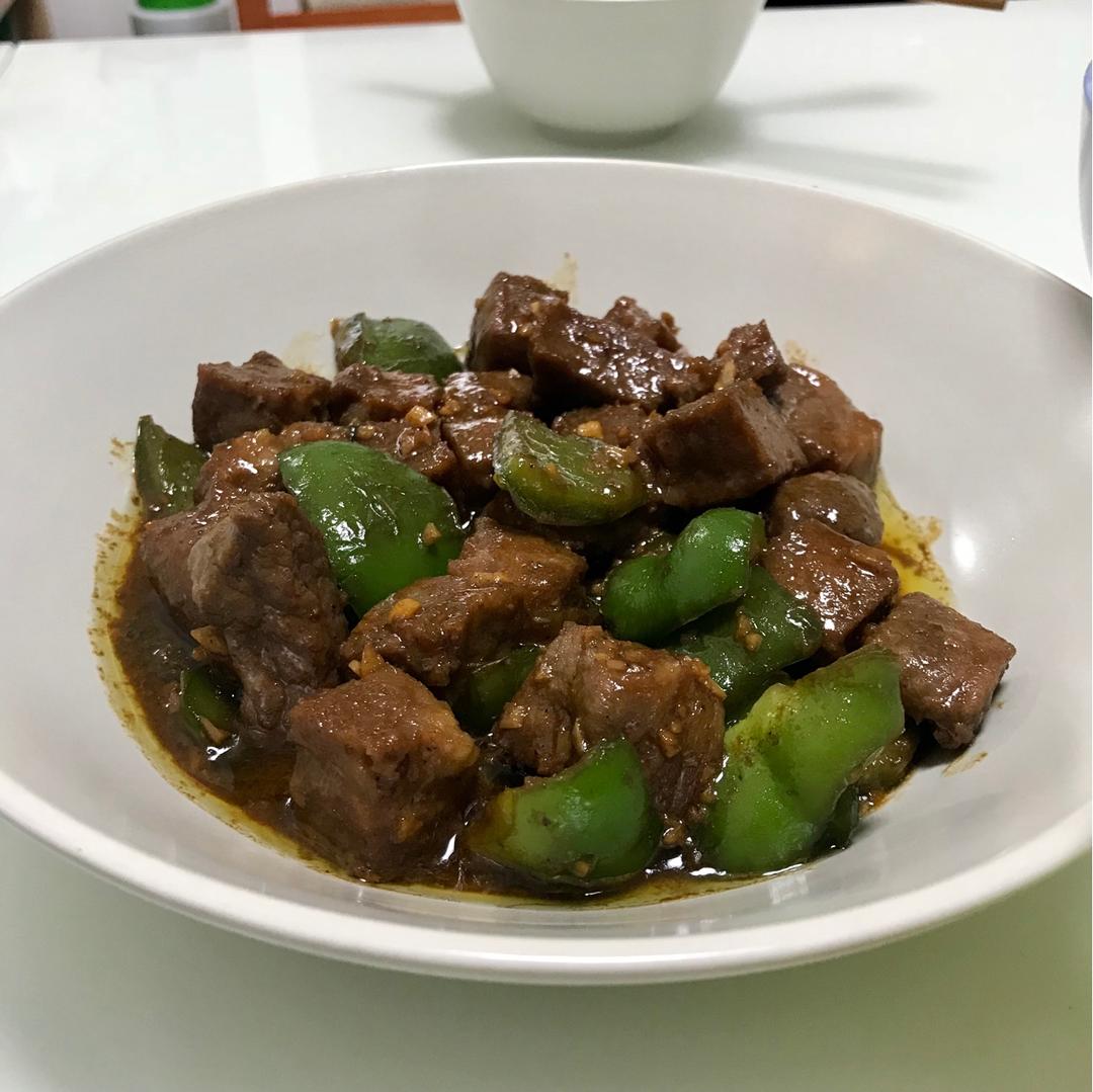 家常菜~杏鲍菇烧牛肉粒