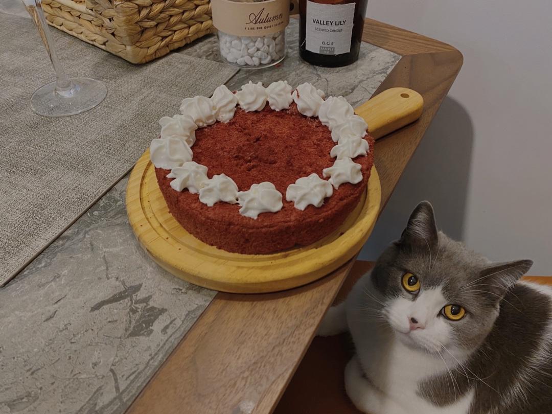 暖心红丝绒蛋糕［6寸绵软戚风版 ］