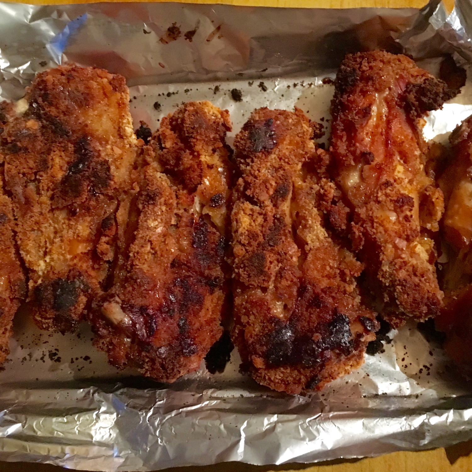 面包糠烤鸡翅