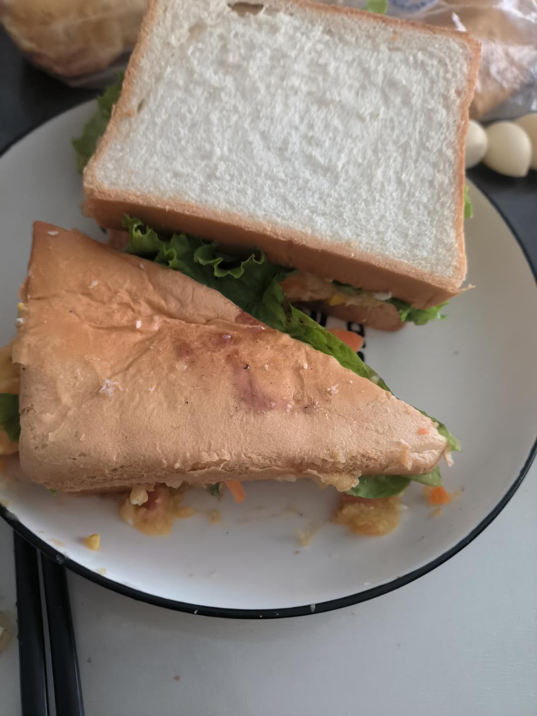 减脂必备‼️土豆泥沙拉三明治🥪居然这么好吃