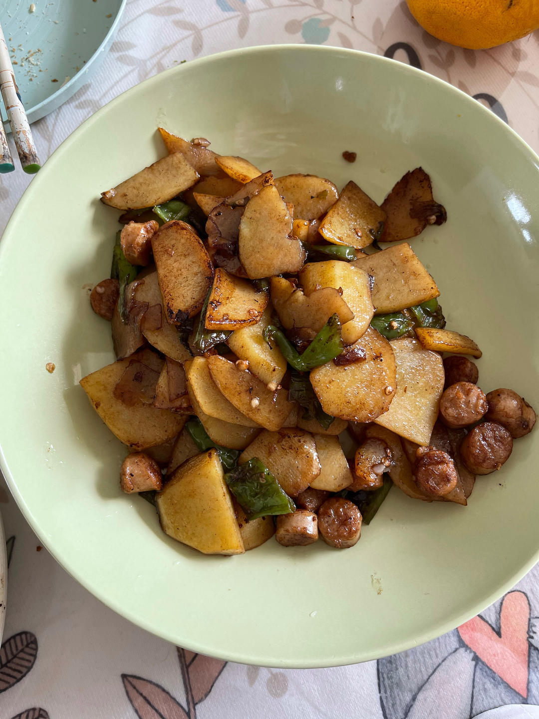 土豆片炒火腿肠