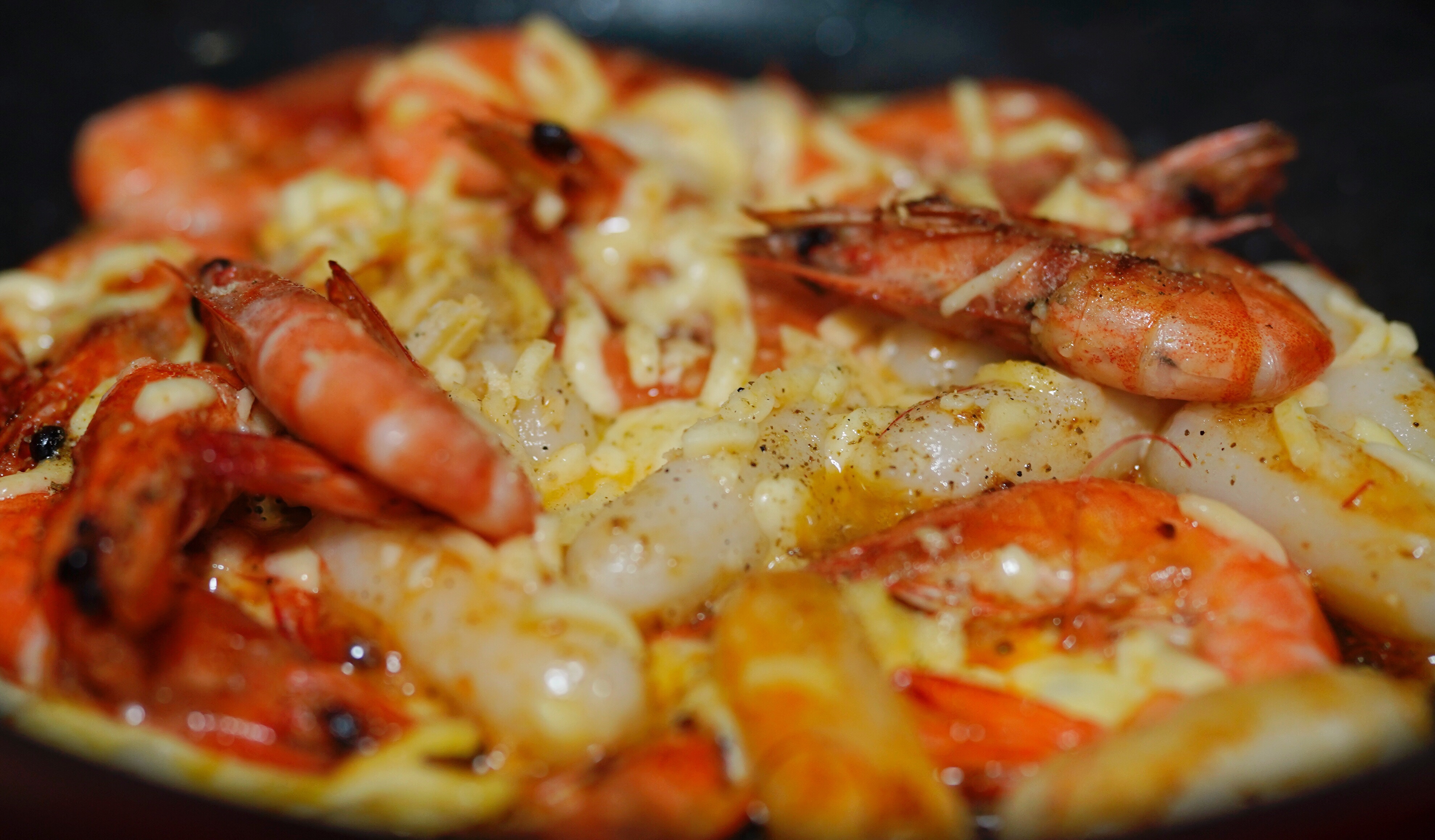 马苏里拉焗年糕虾的做法