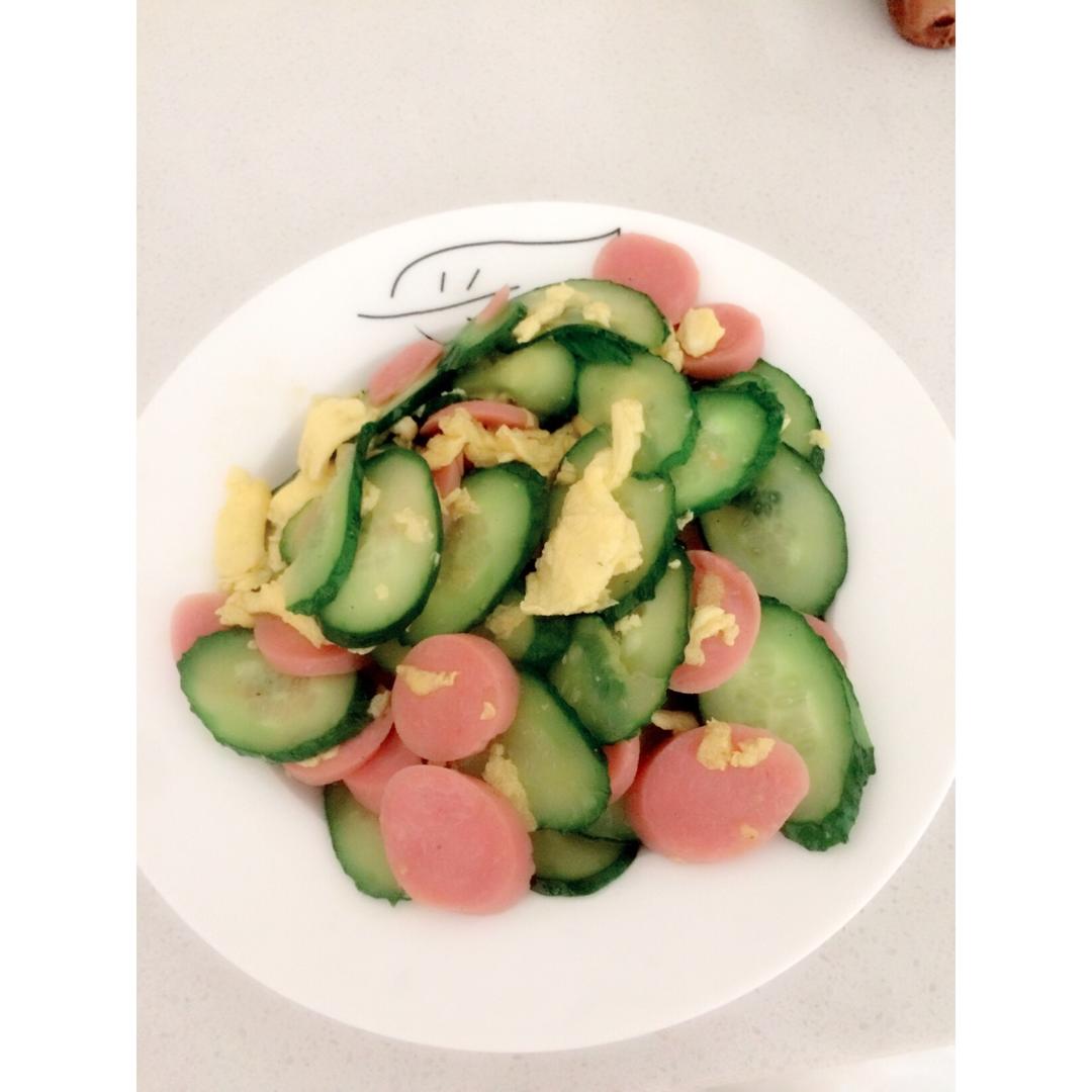 黄瓜火腿炒蛋