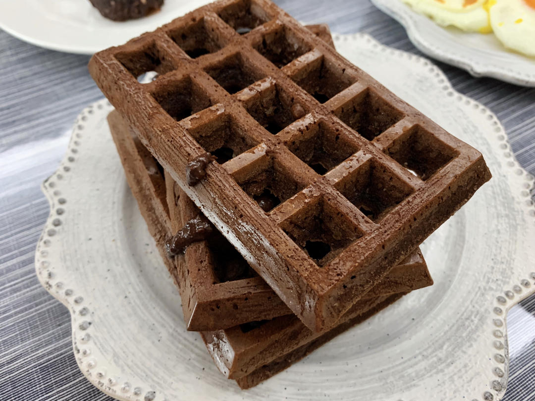 可可糯米华夫饼
