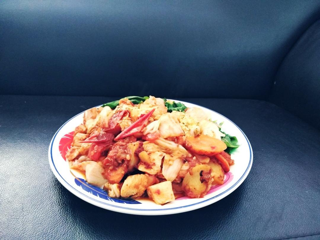 辣白菜土豆炒魔芋丝