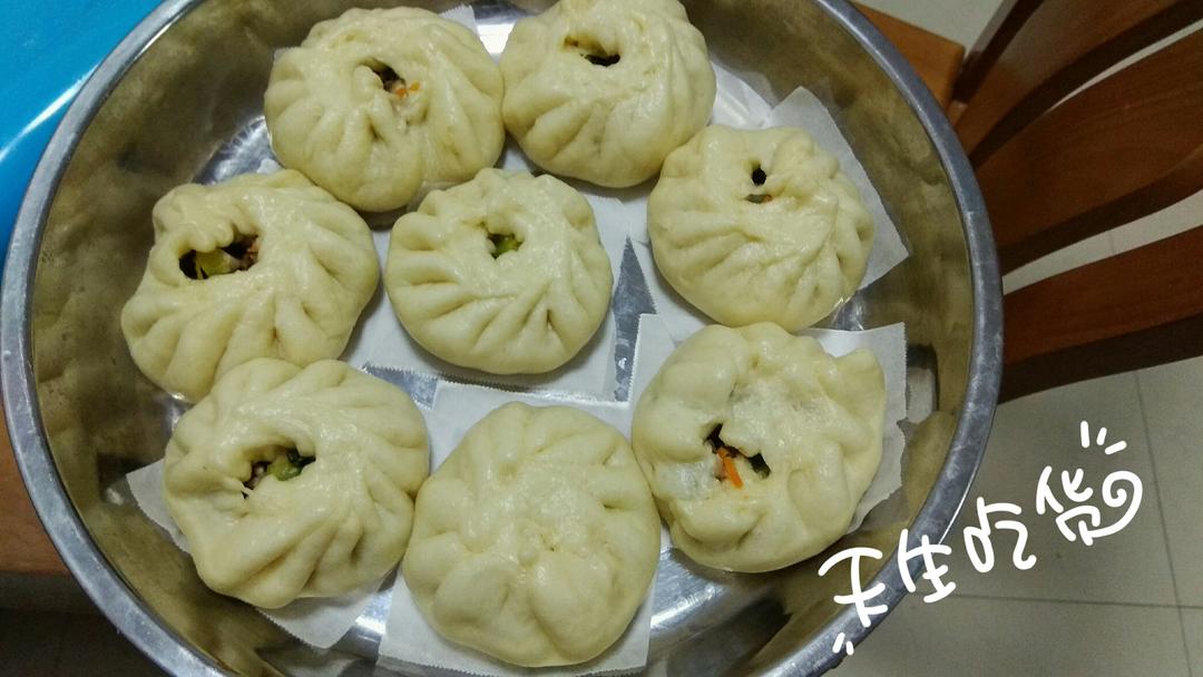 节省一半时间的大包子（另付翠绿菜包子，肉包子，腹黑包子食谱）