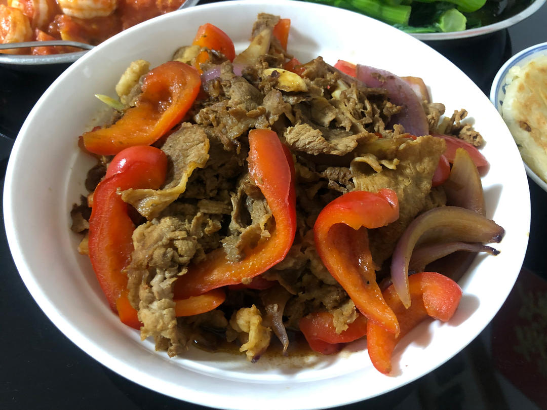 🥓沙茶酱爆炒肥牛🥓—色彩丰富快手菜❗️惹味又营养❗️