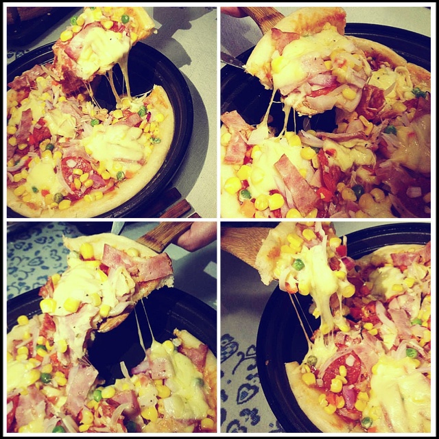 厚底鲜虾培根披萨