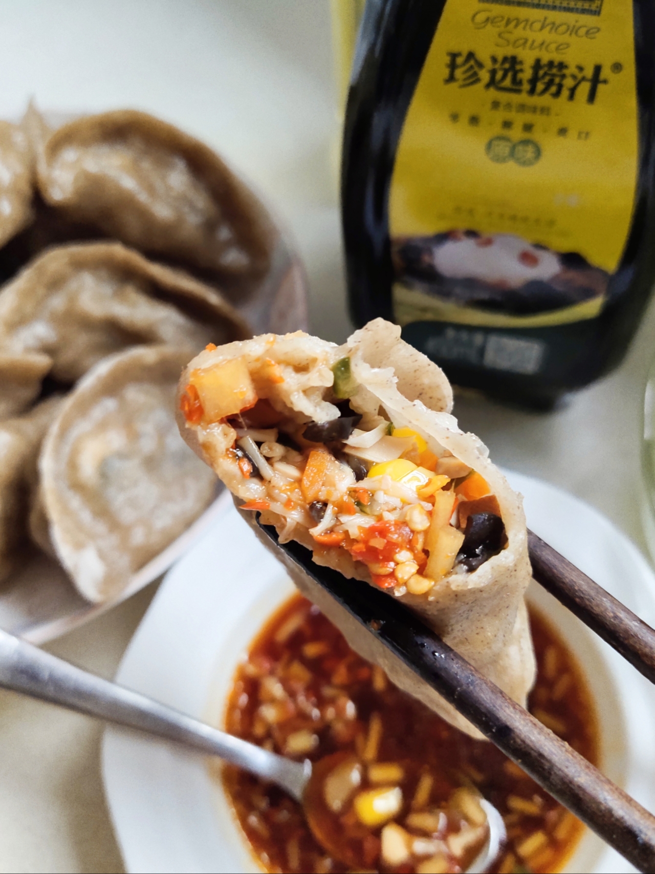 捞汁荞麦饺子的做法