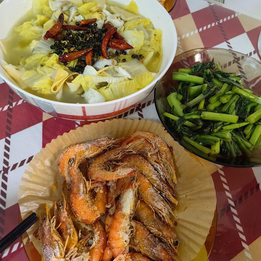 在家也能做出日料店的盐烤大虾~