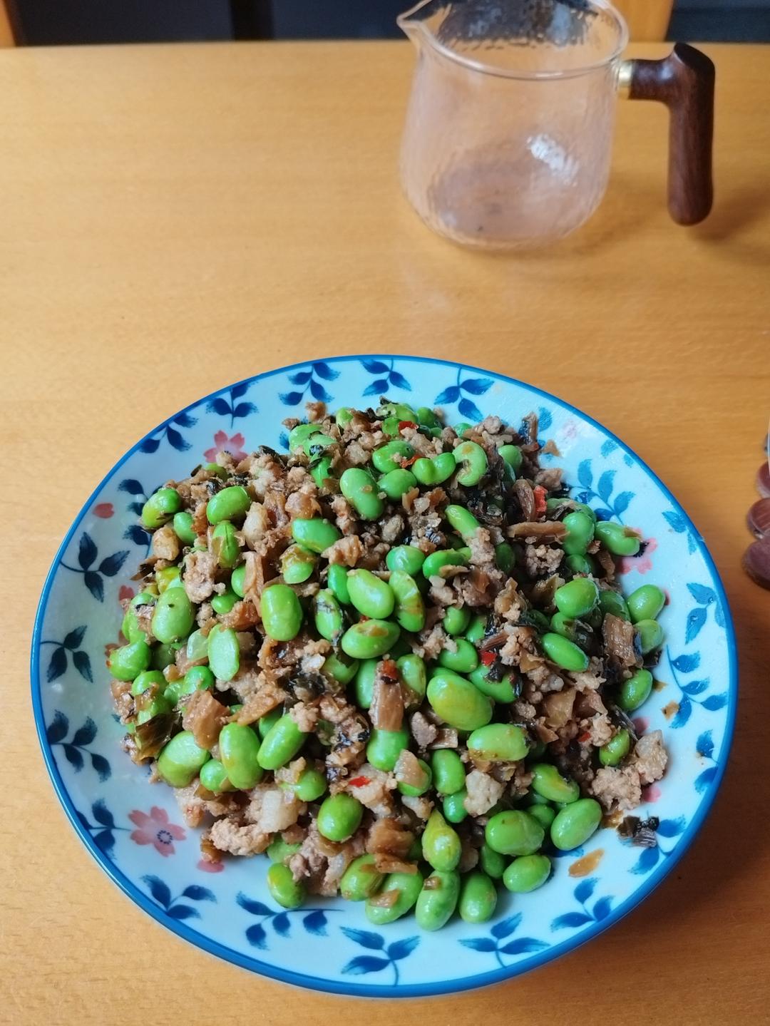 毛豆炒肉