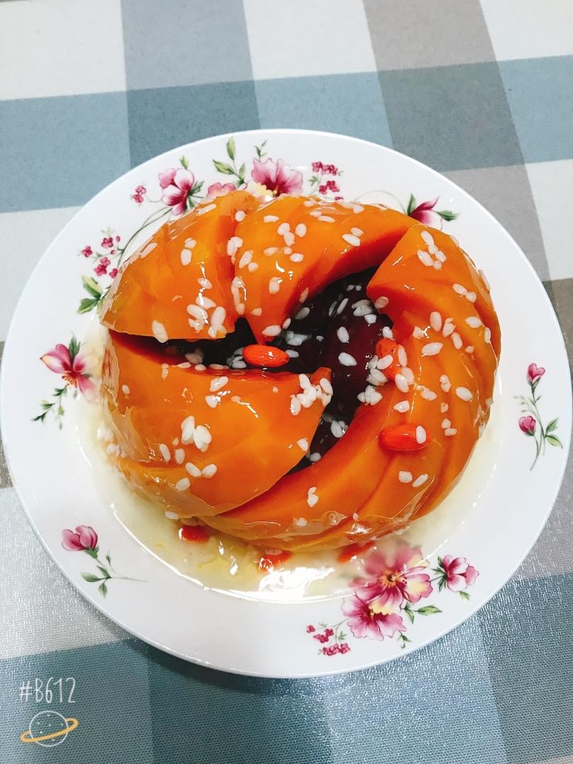 蒸 蜜汁蒸南瓜 悦悦1130做的蜜汁蒸南瓜赞 南瓜,红枣,枸杞,蜂蜜,白糖