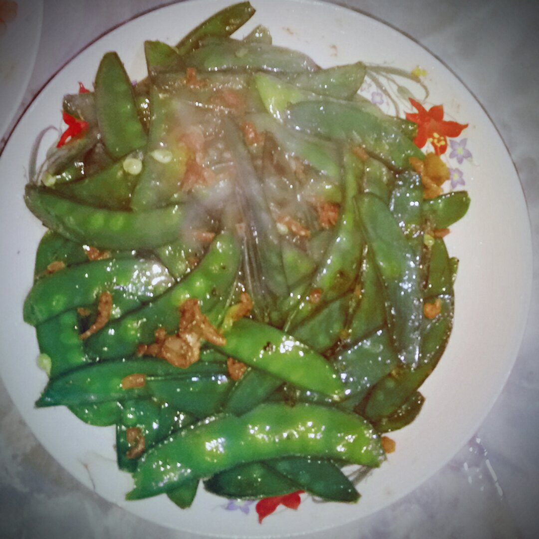 荷兰豆炒虾仁