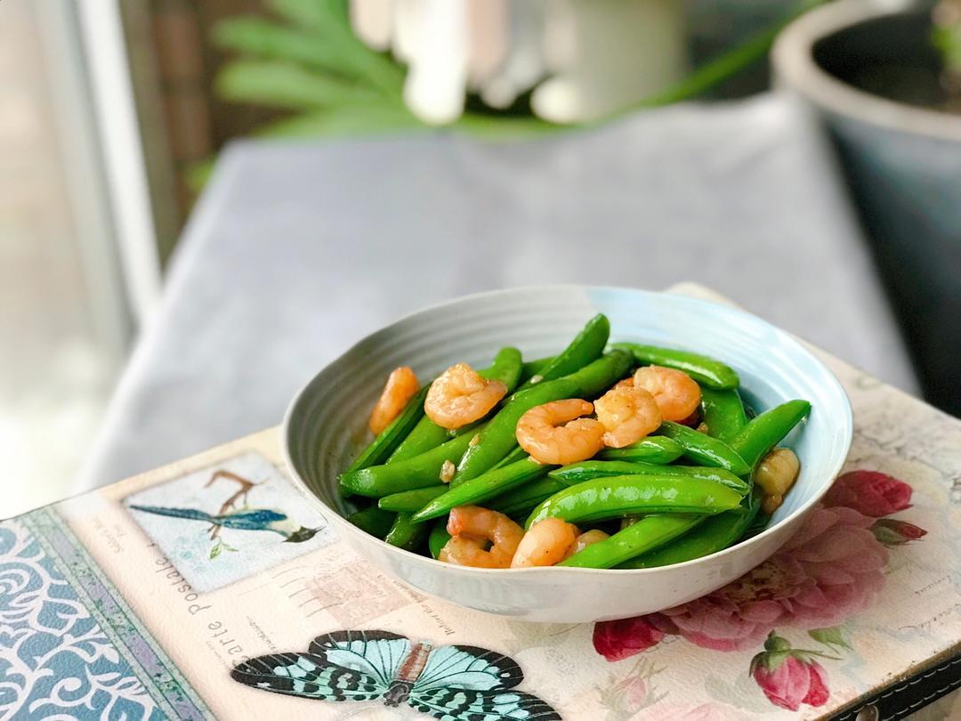 虾仁炒甜豆的做法
