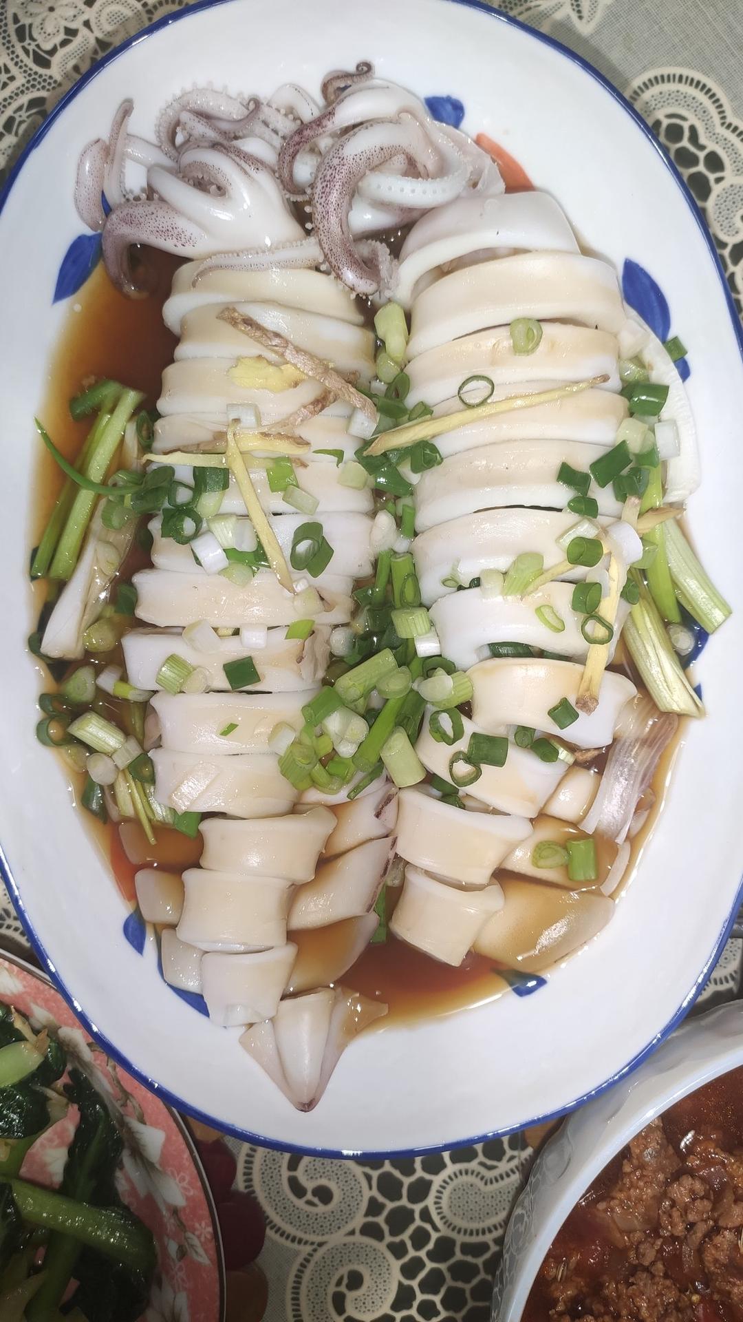 葱油鲜鱿