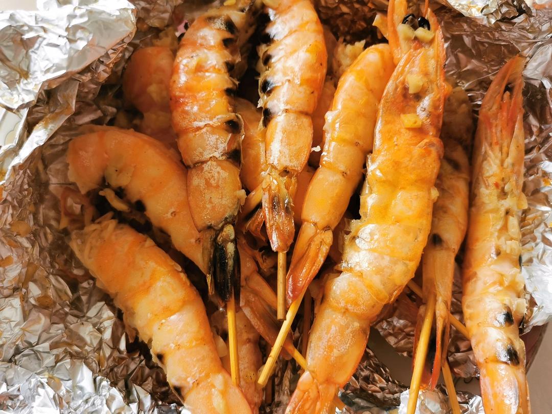减脂增肌的蒜蓉烤虾（空气炸锅版）