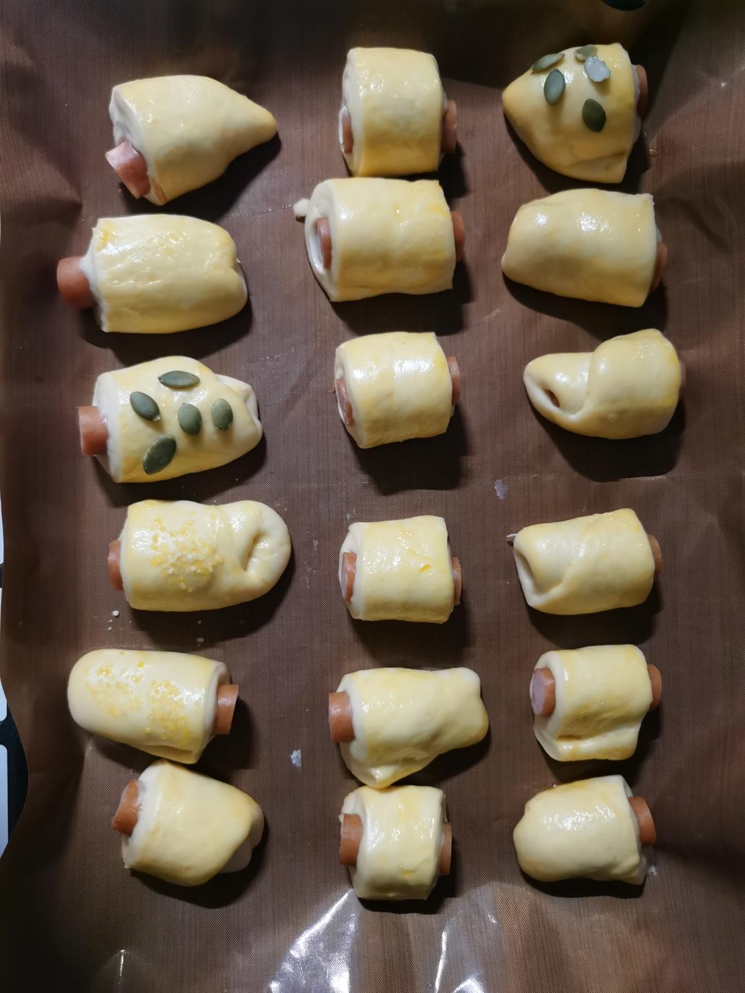 美味的香肠面包