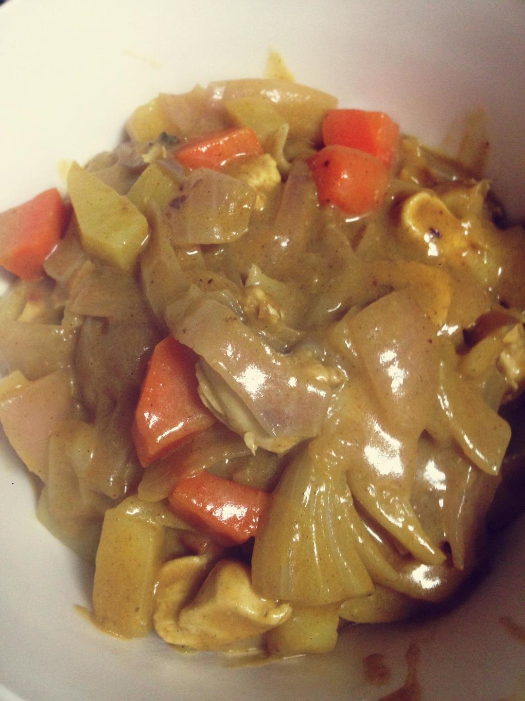 咖喱盖浇饭（略升级版）的做法