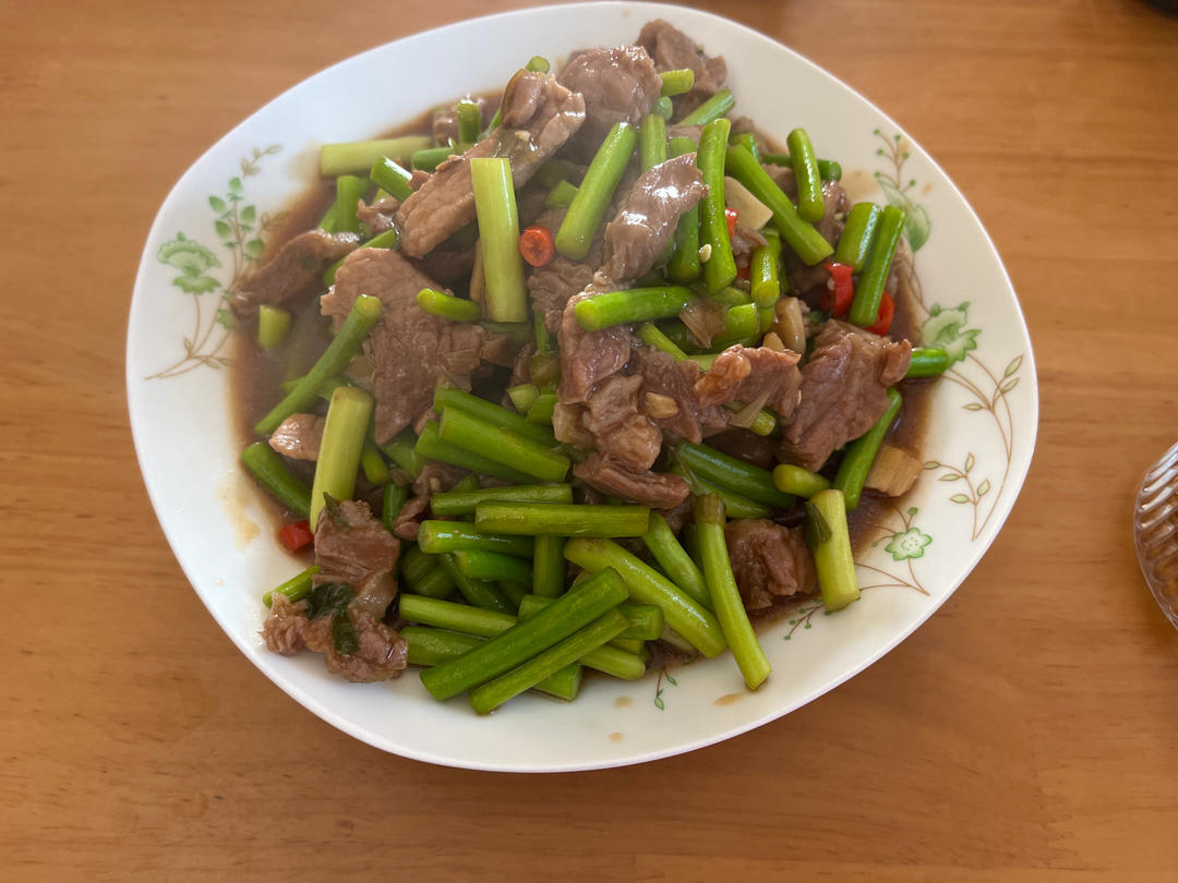 蒜苔炒肉末，三碗米饭都不够吃