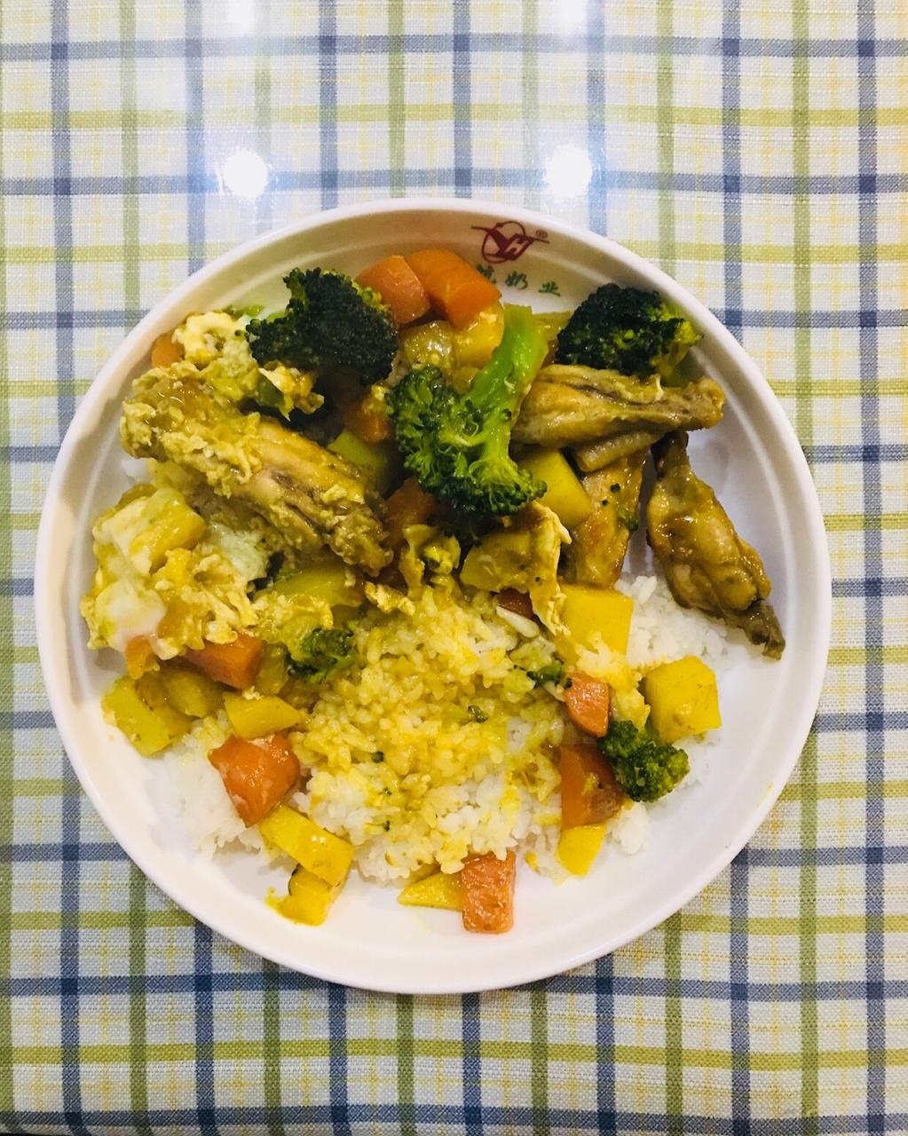 鸡翅咖喱饭