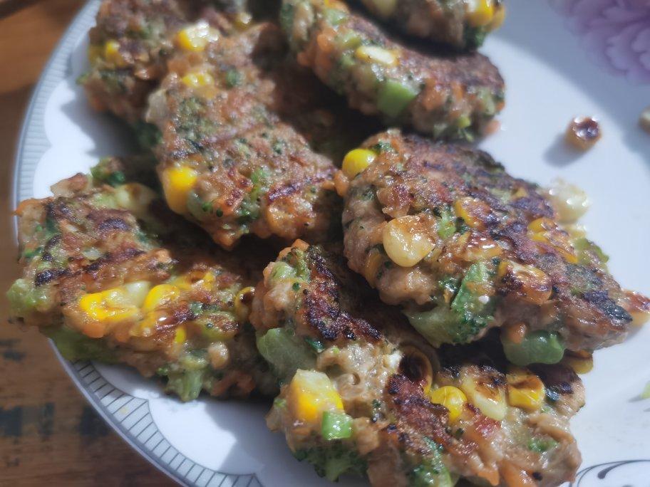 ㊙️低脂又饱腹的鸡胸肉时蔬饼，减脂餐！