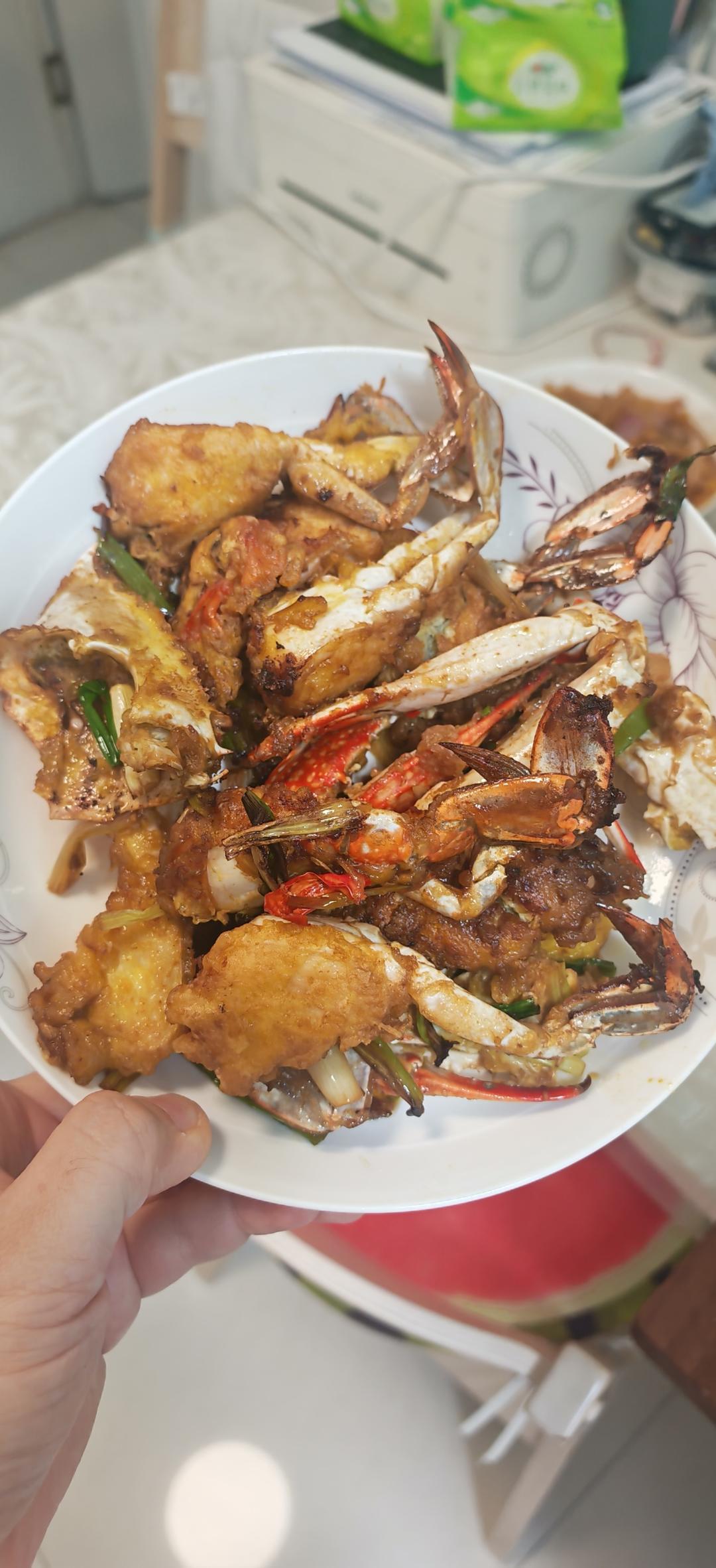 葱姜炒梭子蟹（very easy）