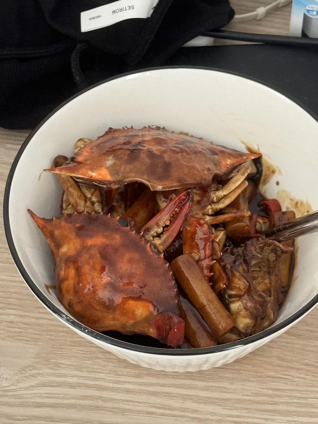 梭子蟹炒年糕～标准的江浙菜