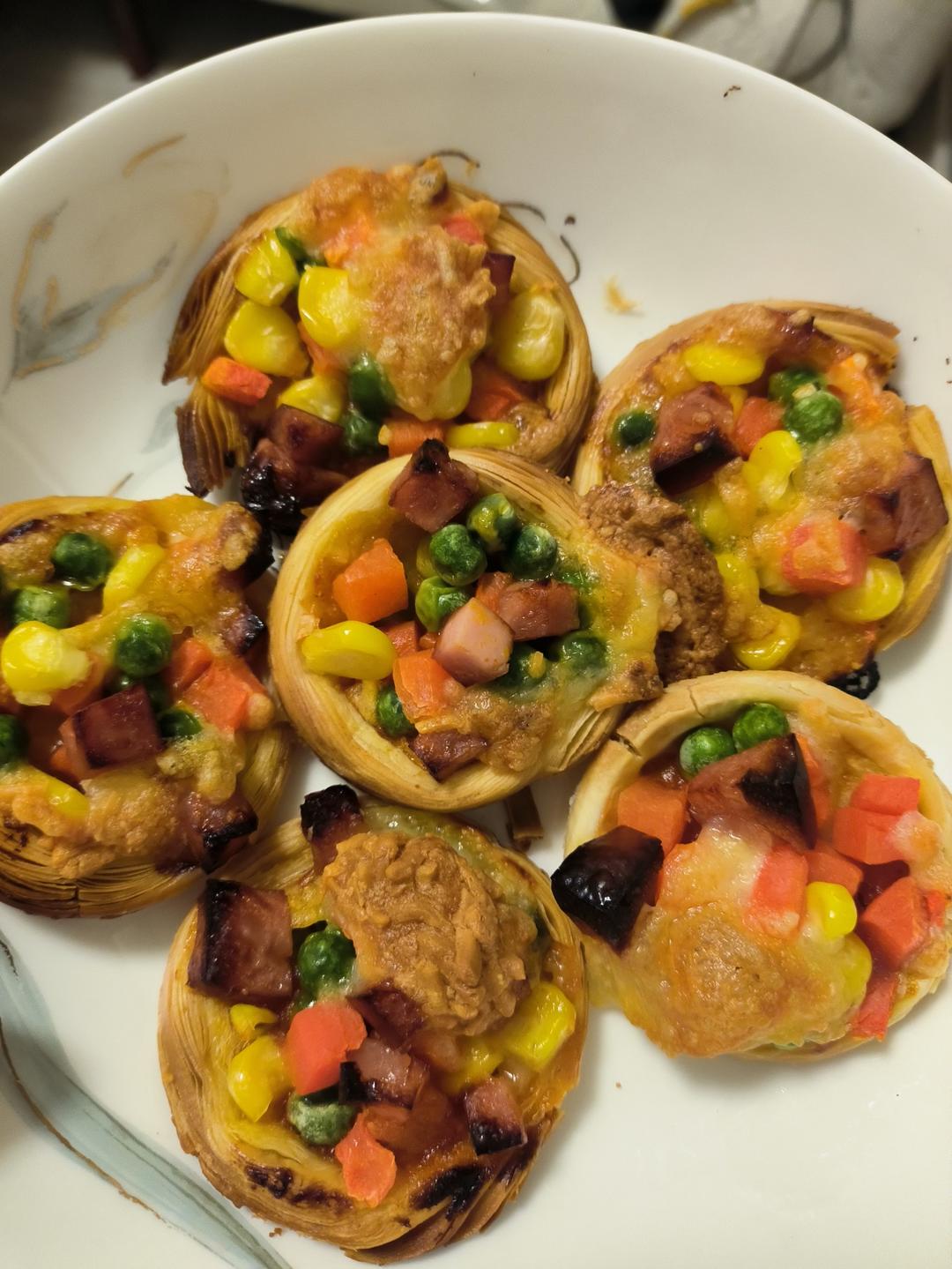 一口一个迷你小披萨🍕蛋挞皮的创意吃法‼️