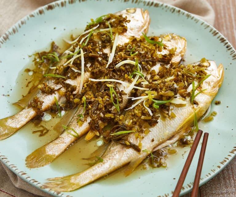 雪菜蒸小黄鱼