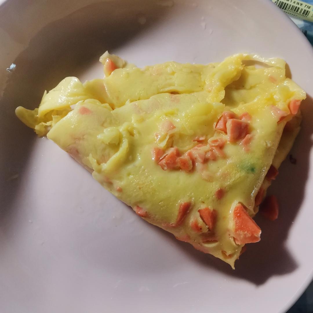 葱花火腿鸡蛋饼 快手营养早餐