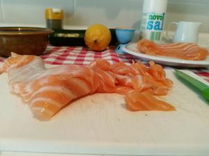 三文鱼烩西葫芦酱汁螺旋面-- Fusilli al pesto di zucchine con salmone的做法 步骤10