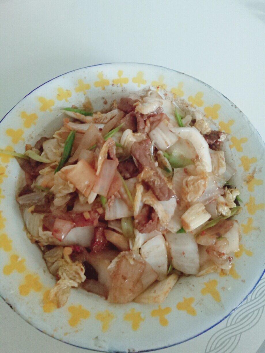 白菜炒肉