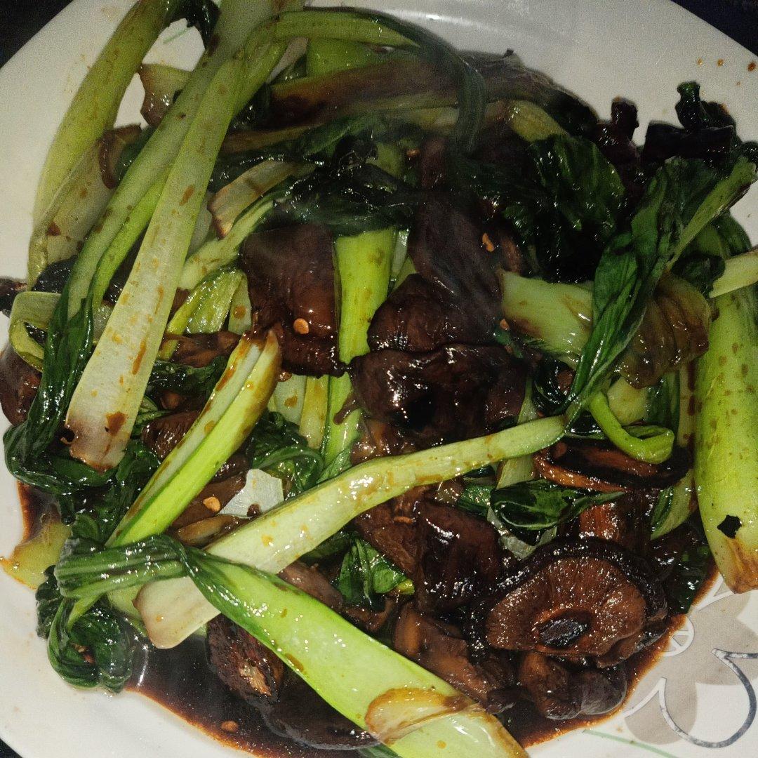 清炒油菜干香菇