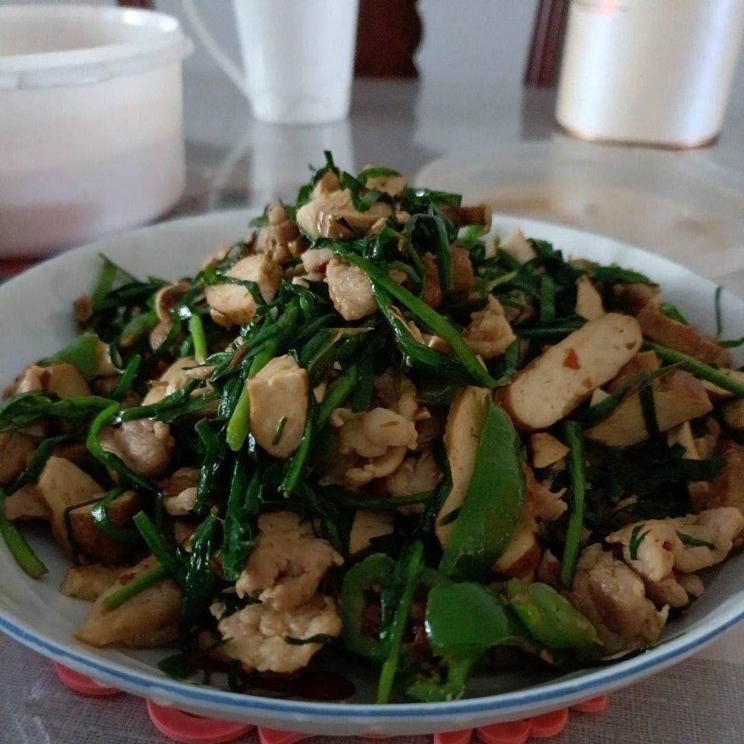 韭菜香干炒肉丝