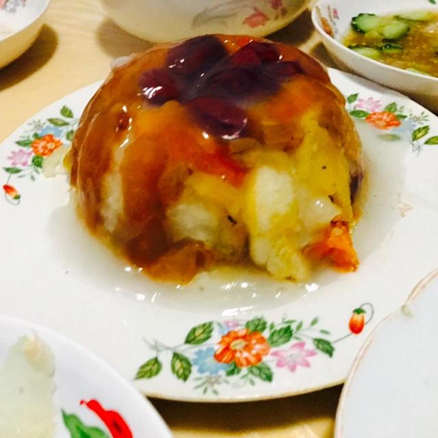 【猪油夹沙八宝饭】古法蒸糯米