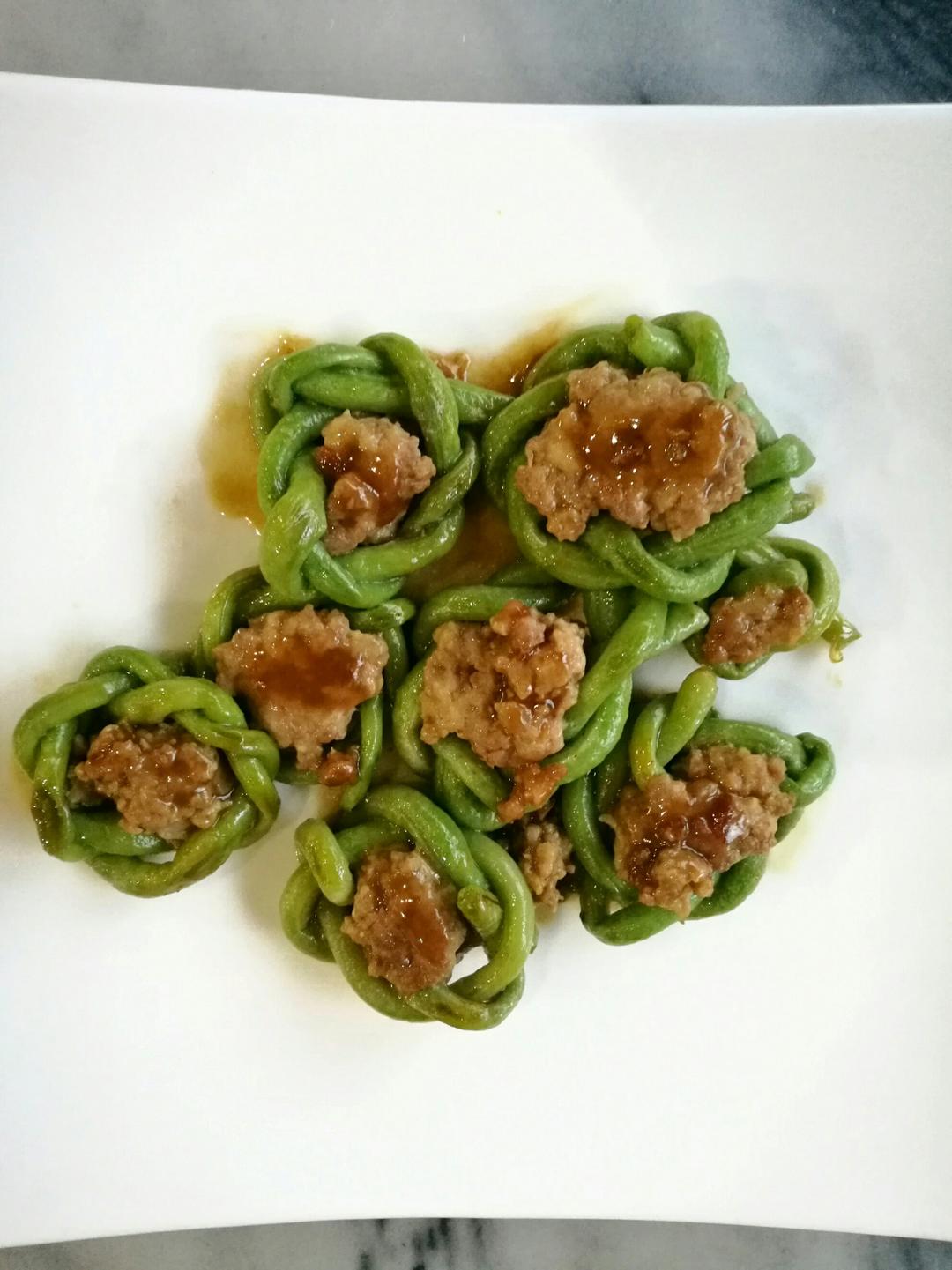 豇豆酿肉（附豇豆圈编法）