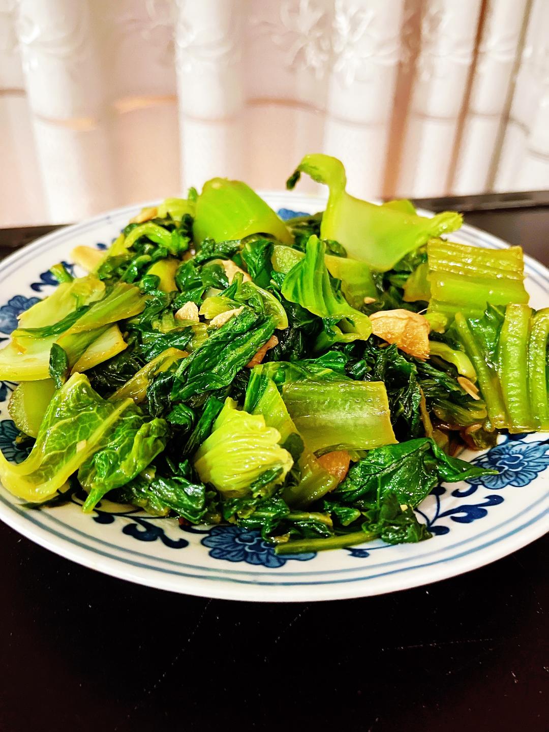 清炒盖菜的做法