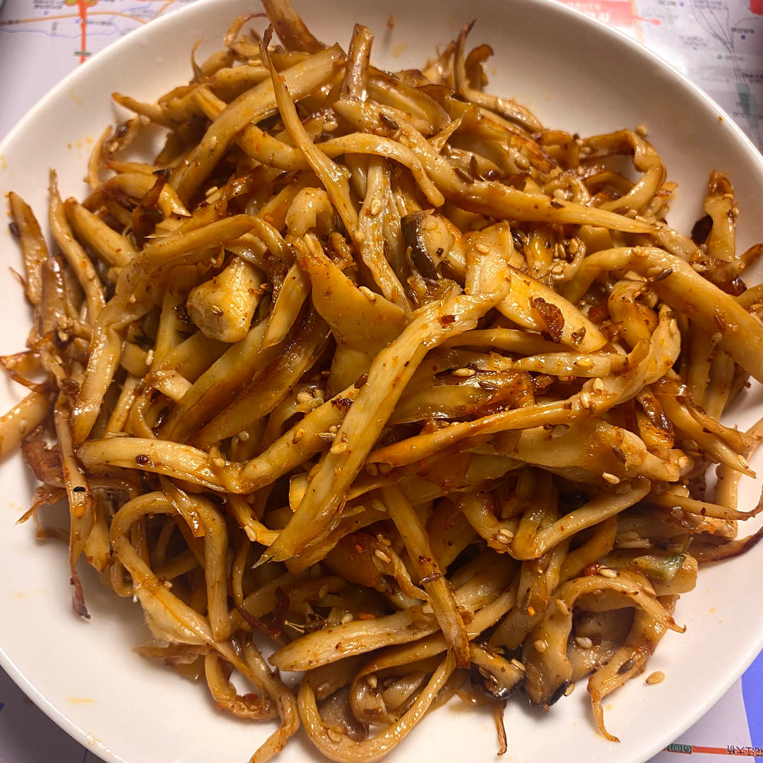 干煸手撕杏鲍菇