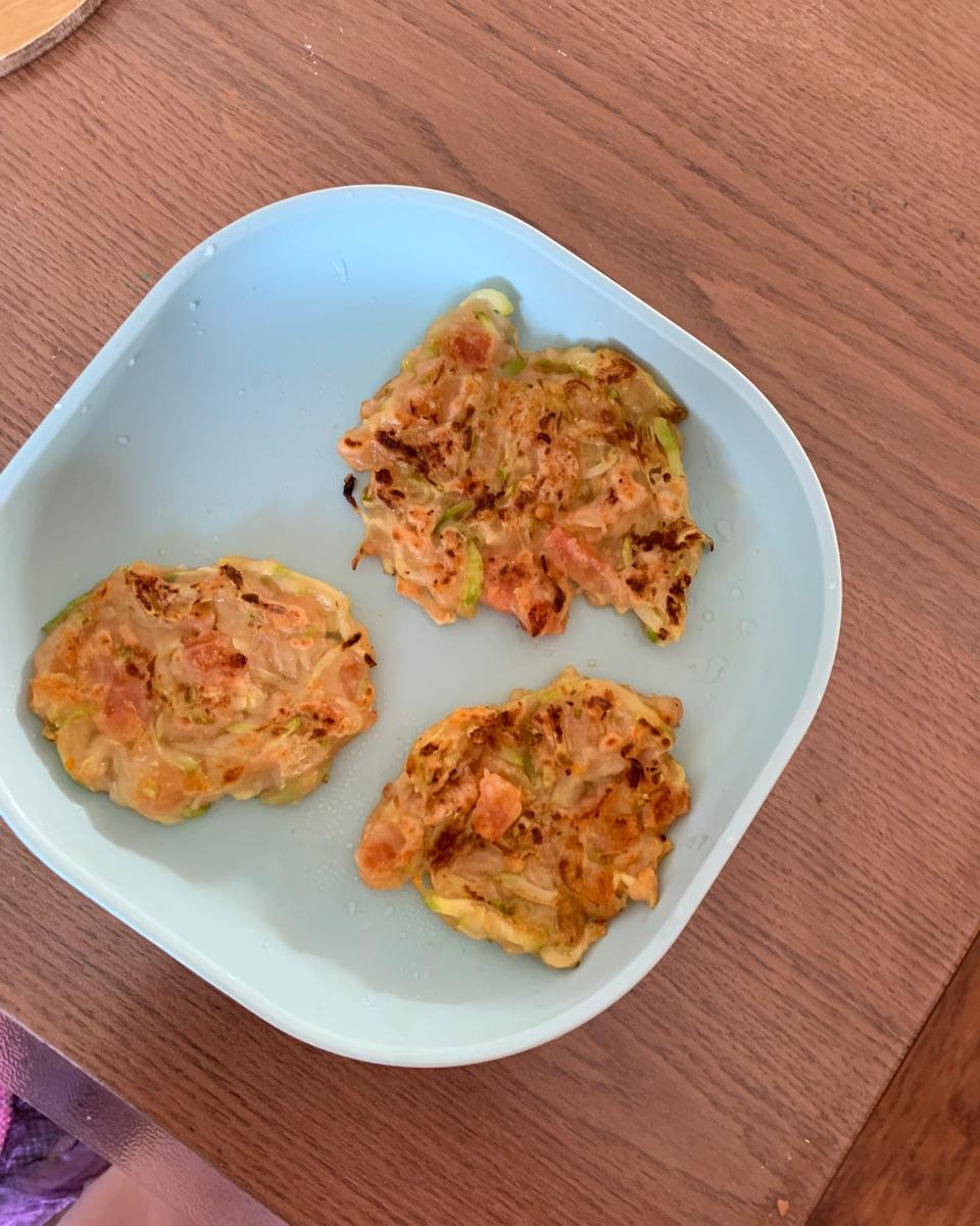 【素食主义】【宝宝早餐】西葫芦西红柿烙饼