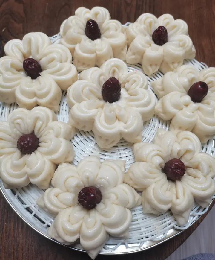 花样面食，花样馒头，【枣花馍】