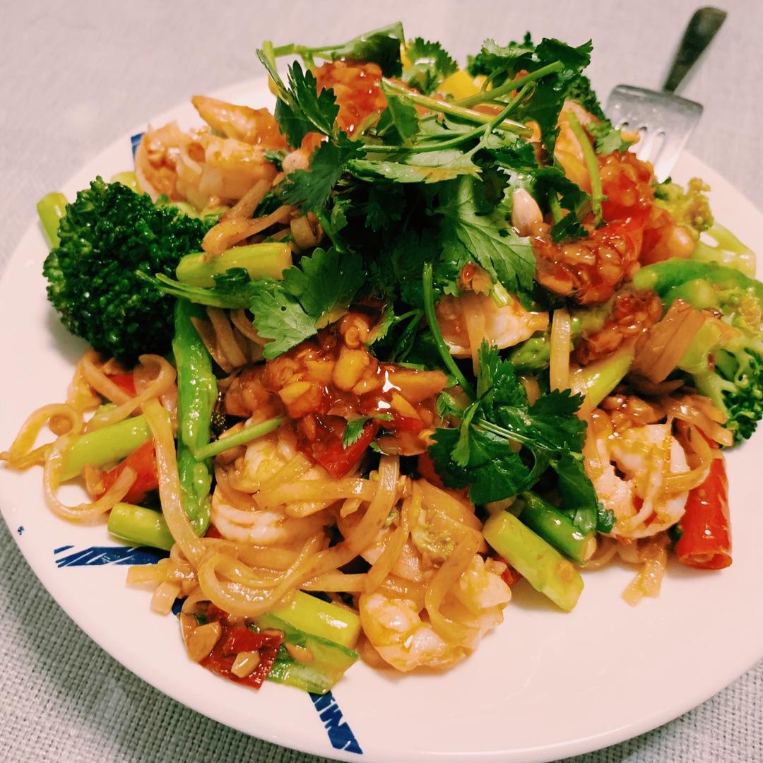泰式虾仁炒河粉【食材包操作说明】