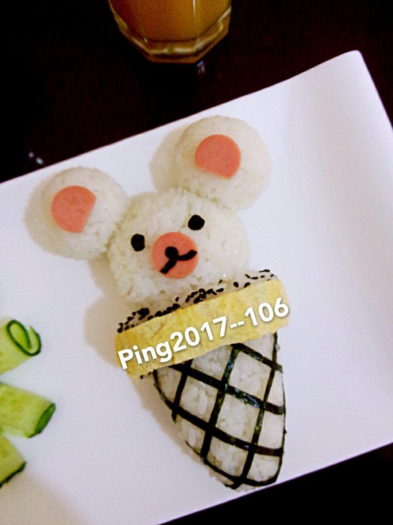 冰淇淋小熊饭团