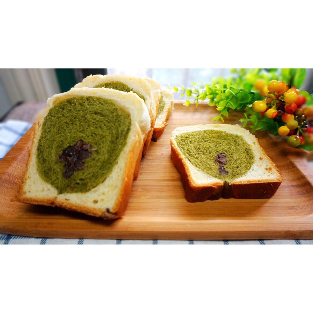 抹茶蜜豆吐司