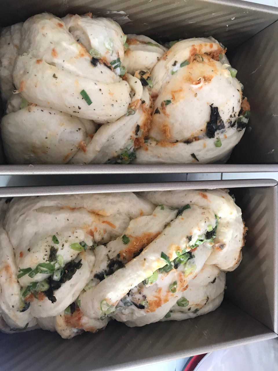 肉松香葱吐司（四种整形手法）