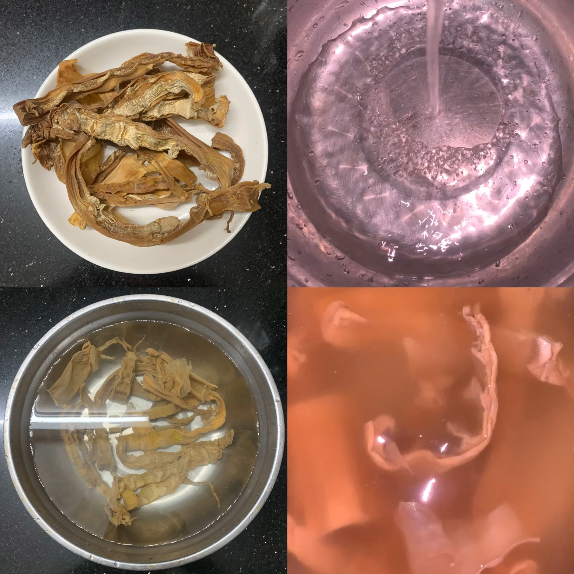 容笋干排骨鸡爪砂锅汤的做法 步骤2
