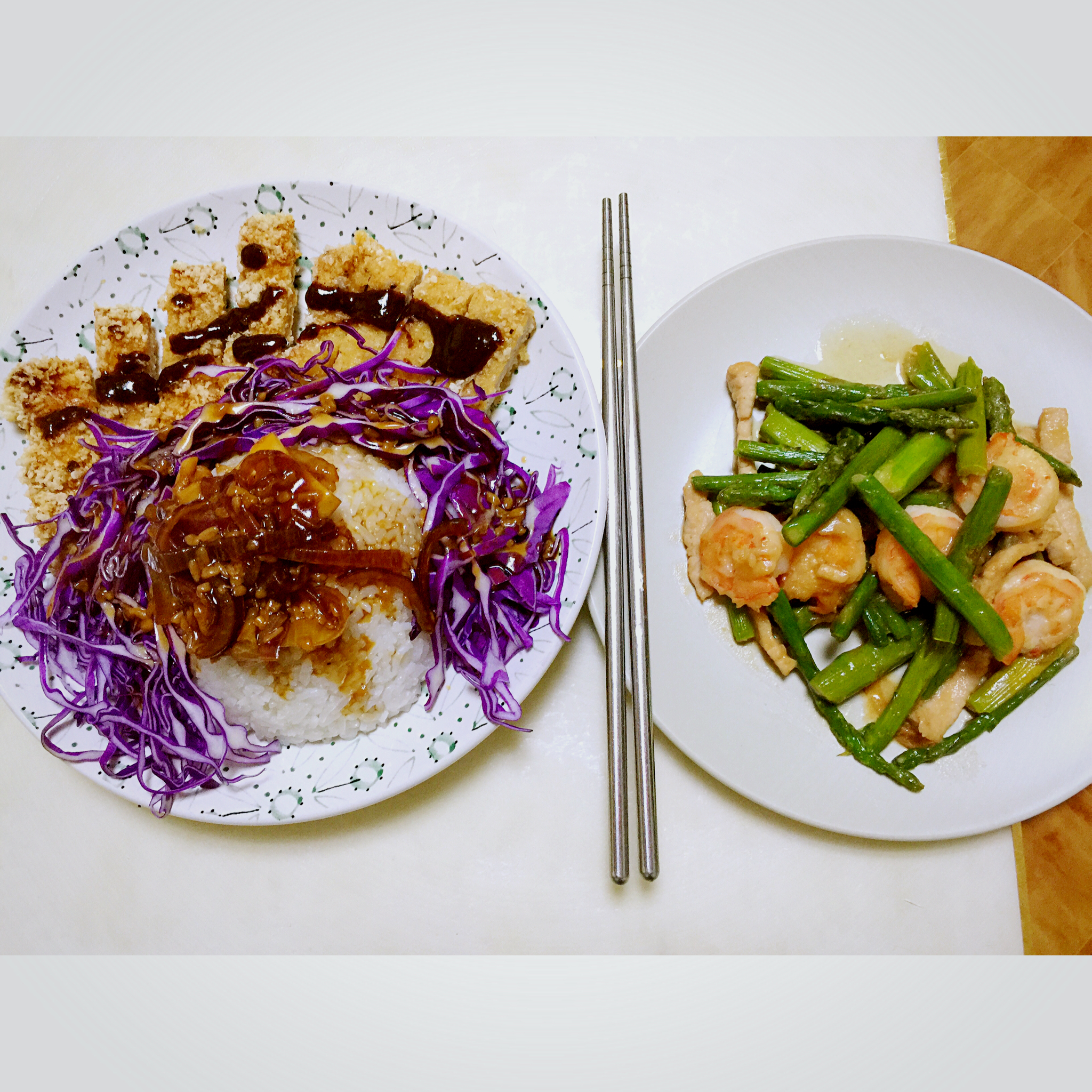 日式猪排饭配味噌汤