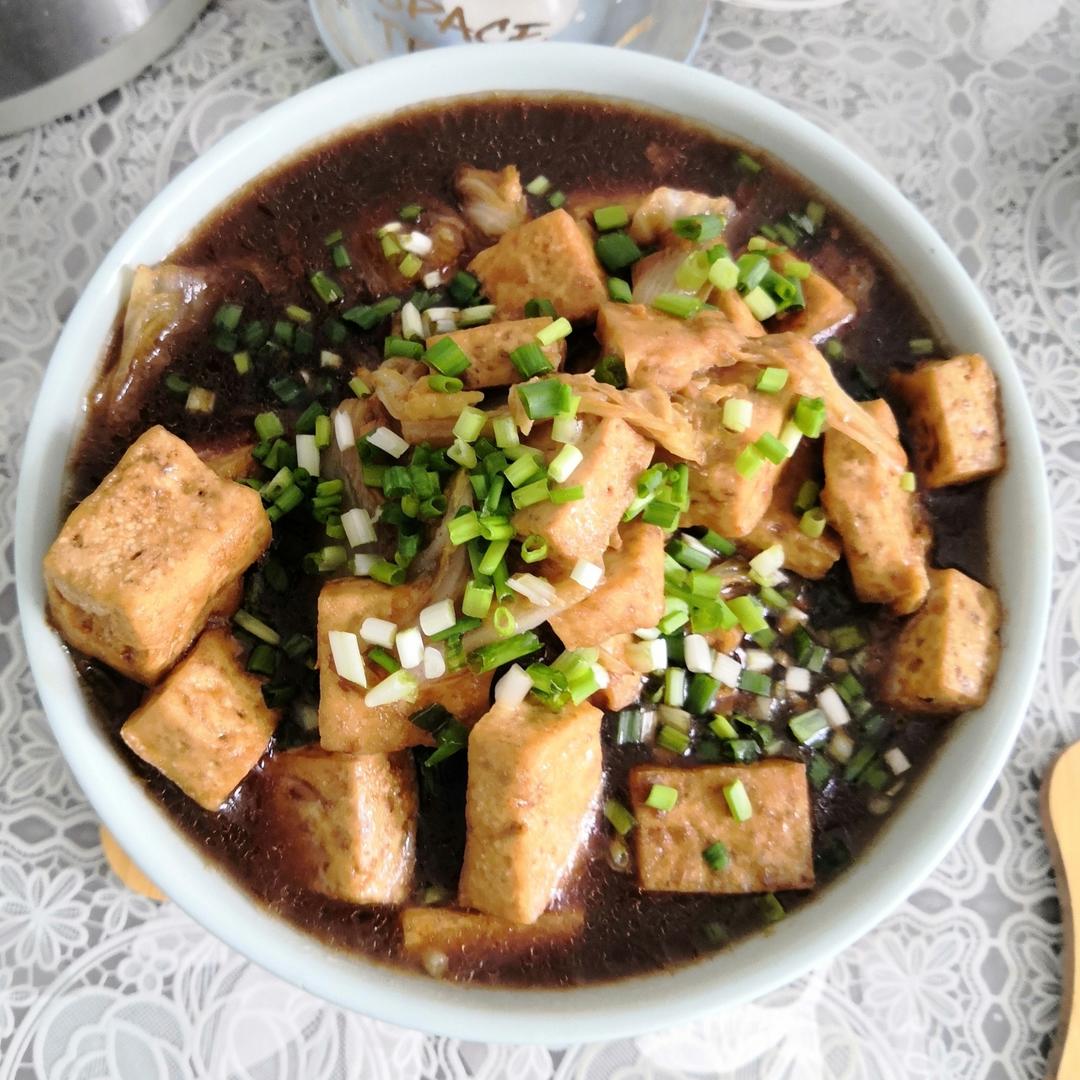 超级鲜的老豆腐炒白菜