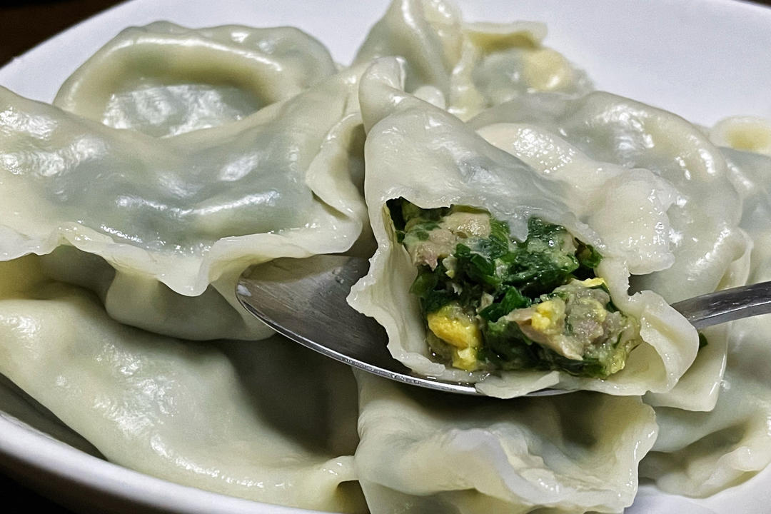 香煎槐花牛肉馄饨