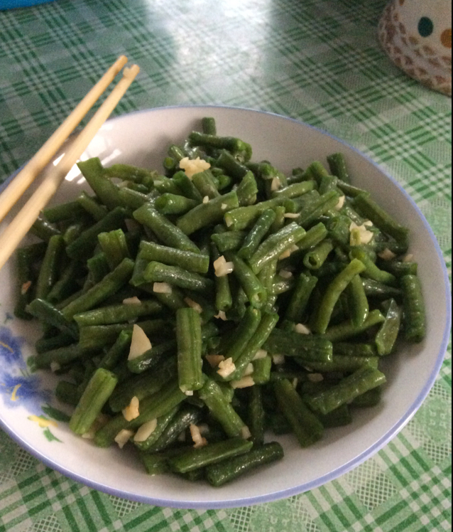 蒜蓉豇豆～～素菜也可以很美味！